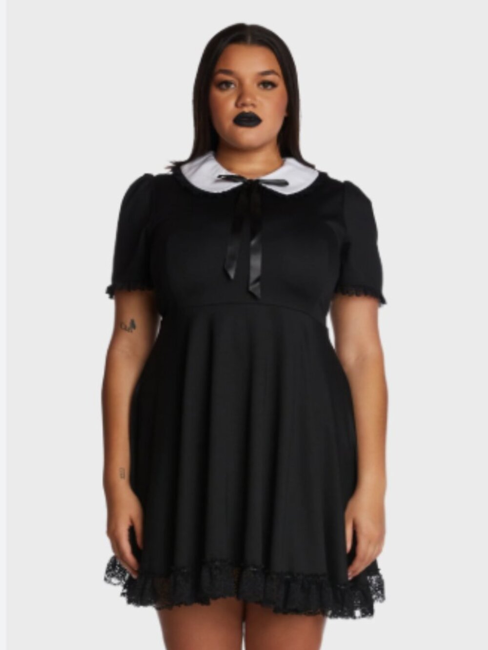 The Grave Girls Soul's Embrace Mini Dress with Peter Pan Collar